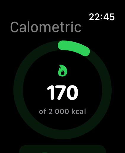 Calometric on Apple Watch